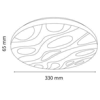 LED Плафон за баня CLOUD LED/18W/230V Ø 33 см IP44