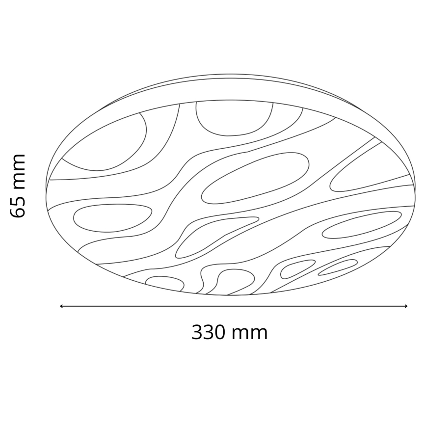 LED Плафон за баня CLOUD LED/18W/230V Ø 33 см IP44