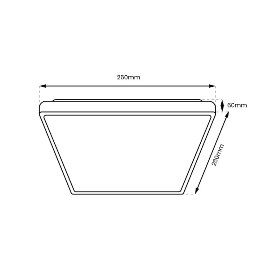 LED Плафон за баня DABAR LED/11W/230V 4000K 26x26 см IP44
