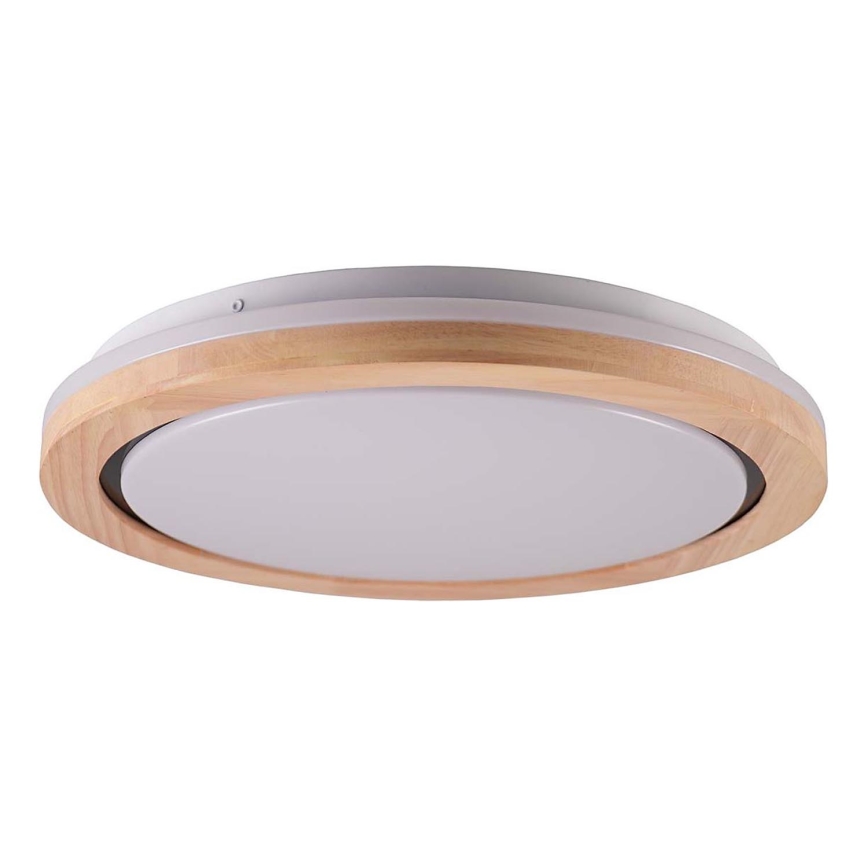 LED Плафон за баня DAREK LED/24W/230V Ø 39 см IP44 дъб