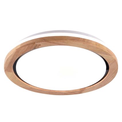 LED Плафон за баня DAREK LED/24W/230V Ø 39 см IP44 дъб