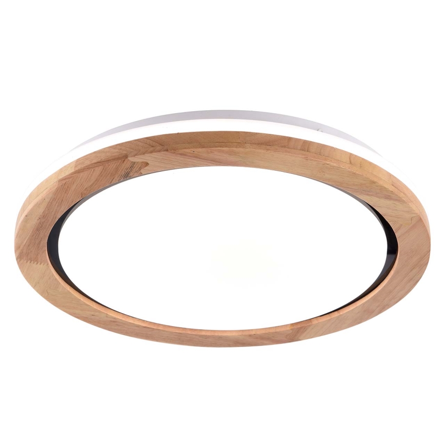 LED Плафон за баня DAREK LED/24W/230V Ø 39 см IP44 дъб