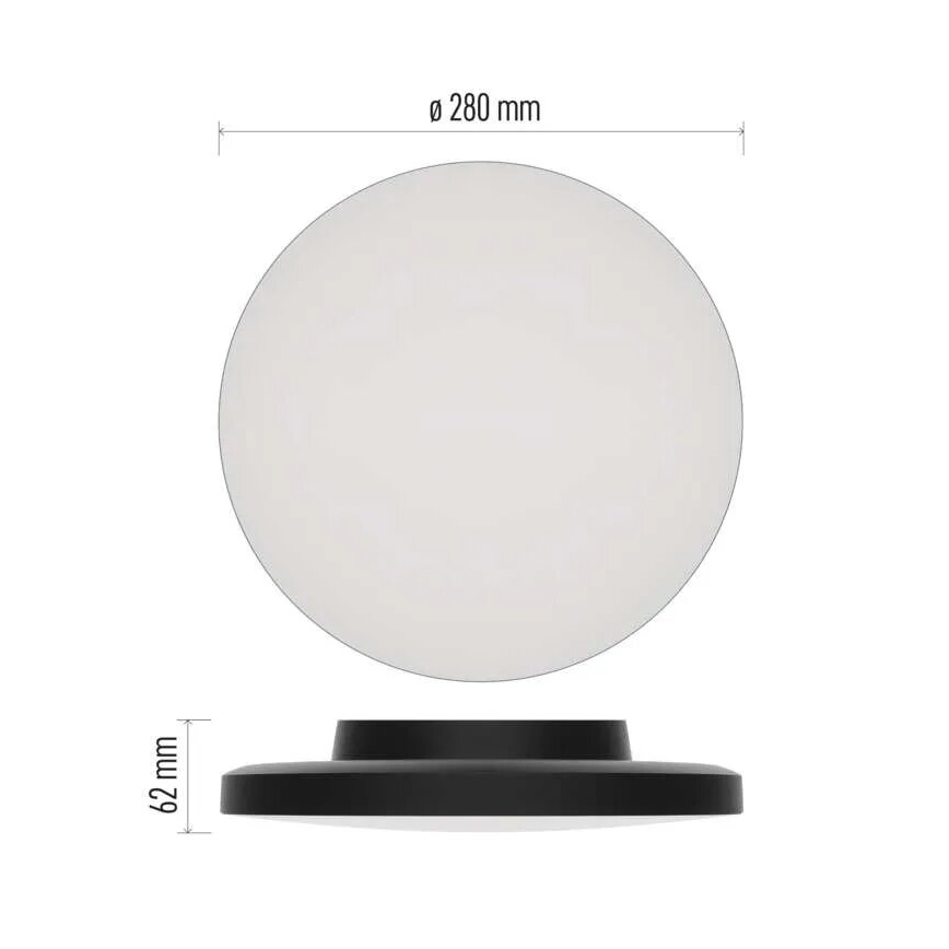 LED Плафон за баня LED/15W/230V 3000/4000/5700K IP55 черен