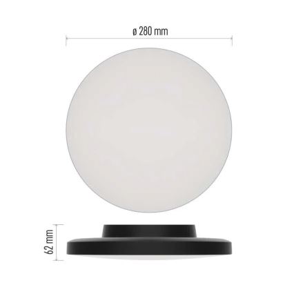 LED Плафон за баня LED/15W/230V 3000/4000/5700K IP55 черен