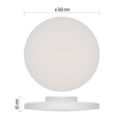 LED Плафон за баня LED/18W/230V 3000/4000/5700K IP55 бял