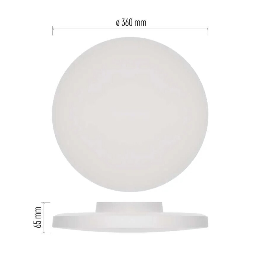 LED Плафон за баня LED/18W/230V 3000/4000/5700K IP55 бял
