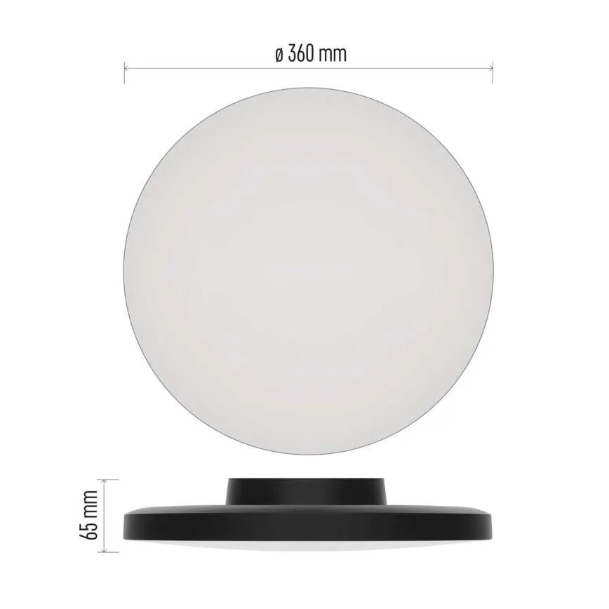 LED Плафон за баня LED/18W/230V 3000/4000/5700K IP55 черен