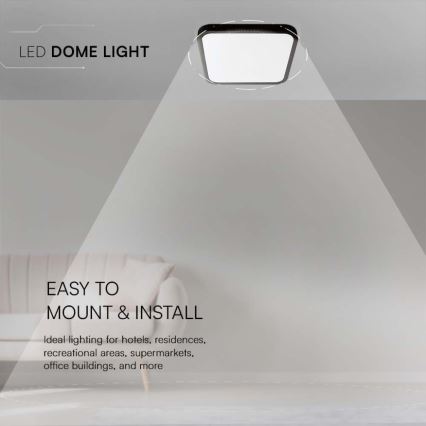 LED Плафон за баня LED/18W/230V 6500K IP44 черен