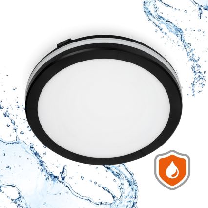 LED Плафон за баня LED/18W/230V 3000/4000/6500K IP65 Ø 30 см черен