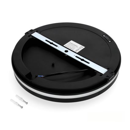 LED Плафон за баня LED/18W/230V 3000/4000/6500K IP65 Ø 30 см черен