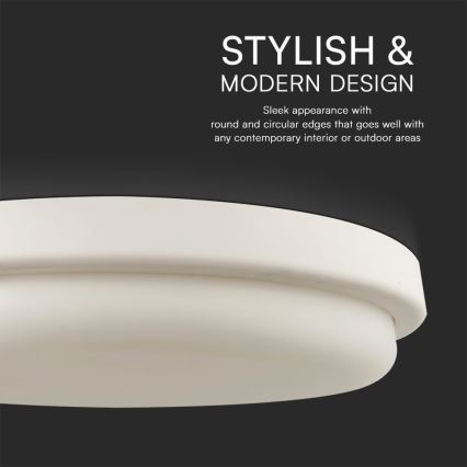 LED Плафон за баня LED/24W/230V 3000K IP54 Ø 24 см