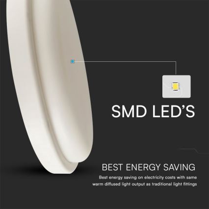 LED Плафон за баня LED/24W/230V 3000K IP54 Ø 24 см