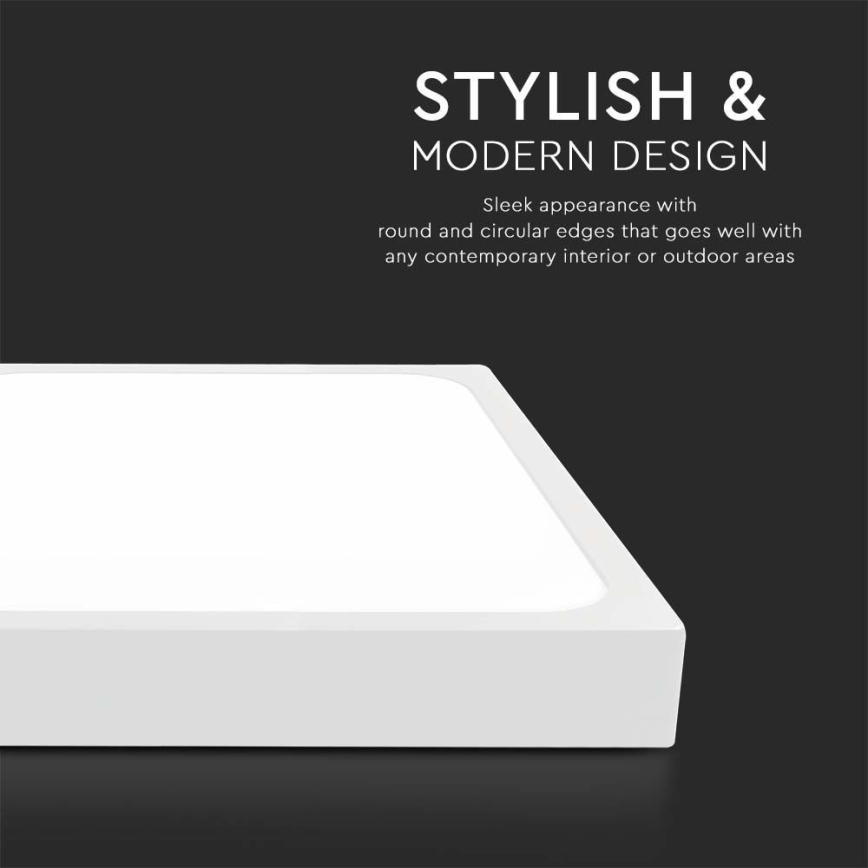 LED Плафон за баня LED/24W/230V 4000K IP44 29,5x29,5 см бял