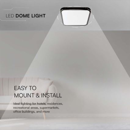 LED Плафон за баня LED/24W/230V 4000K IP44 черен