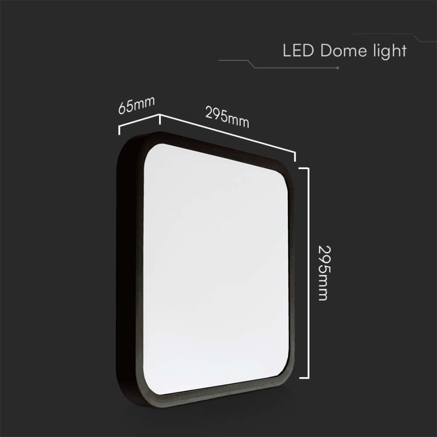 LED Плафон за баня LED/24W/230V 4000K IP44 черен