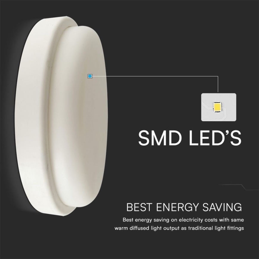 LED Плафон за баня LED/24W/230V 4000K IP54 Ø 24 см