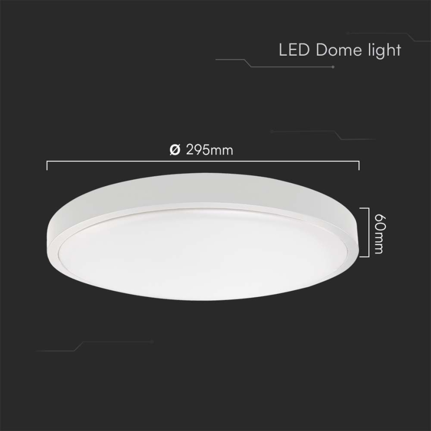 LED Плафон за баня SAMSUNG CHIP LED/24W/230V IP44 6500K Ø 29 см бял