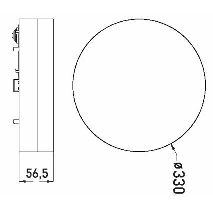 LED Плафон за баня LED/30W/230V 3000/4000/6000K Ø 33 см IP44