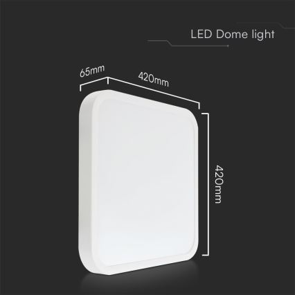 LED Плафон за баня SAMSUNG CHIP LED/48W/230V IP44 4000K 42x42 см бял