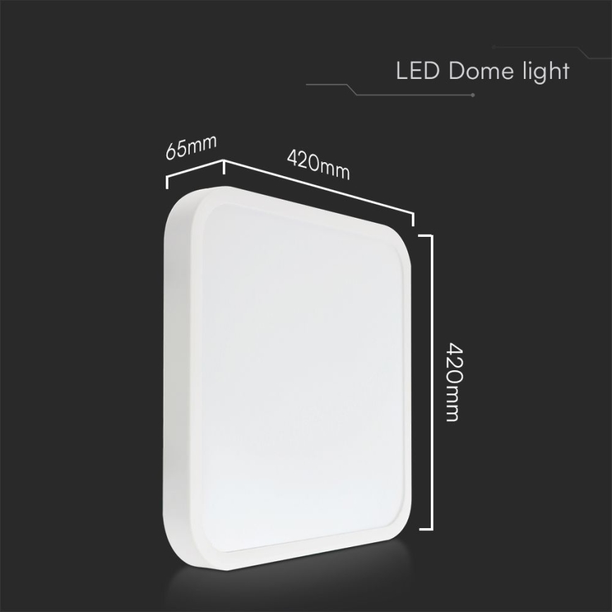 LED Плафон за баня SAMSUNG CHIP LED/48W/230V IP44 4000K 42x42 см бял
