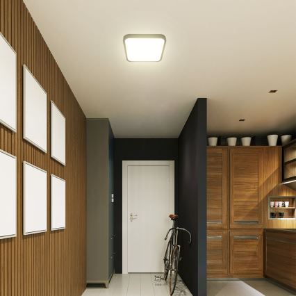 LED Плафон за баня SAMSUNG CHIP LED/48W/230V IP44 6500K 42x42 см черен