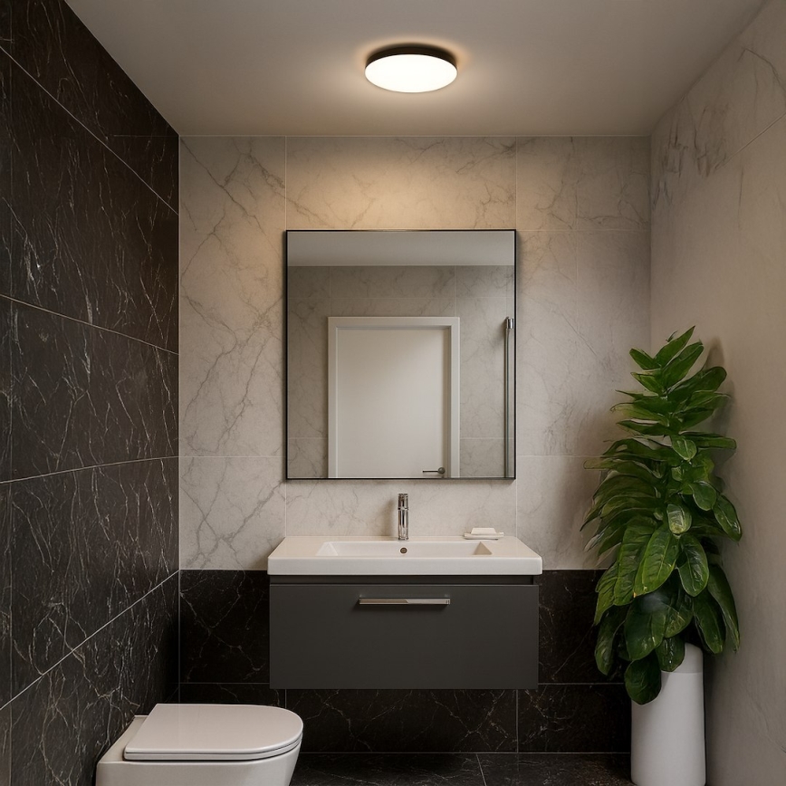 LED Плафон за баня MAYA LED/15W/230V Ø 33 см IP44 черен