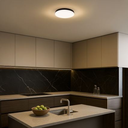 LED Плафон за баня MAYA LED/15W/230V Ø 33 см IP44 черен