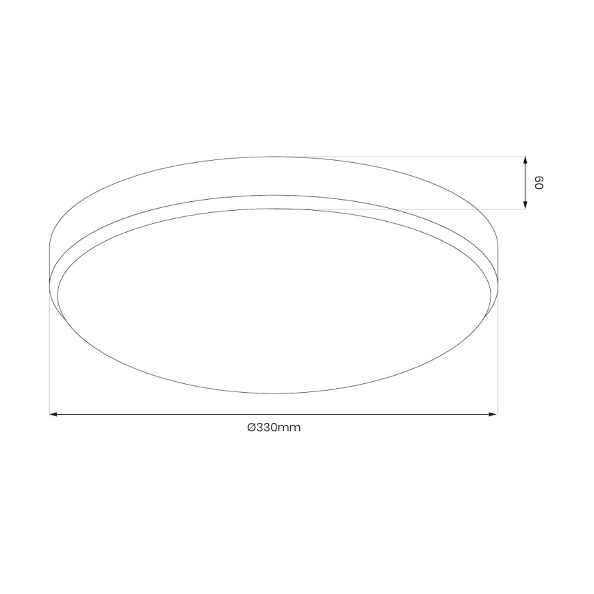 LED Плафон за баня MAYA LED/15W/230V Ø 33 см IP44 черен