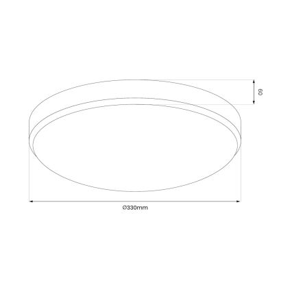 LED Плафон за баня MAYA LED/15W/230V Ø 33 см IP44 златист