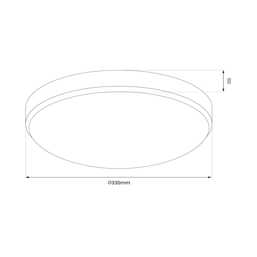LED Плафон за баня MAYA LED/15W/230V Ø 33 см IP44 златист