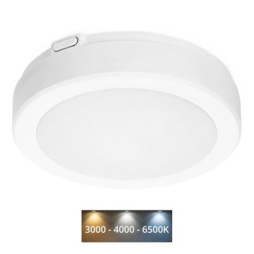 LED Плафон за баня NAIROS LED/12W/230V 3000/4000/6500K IP65 Ø 20 см бял