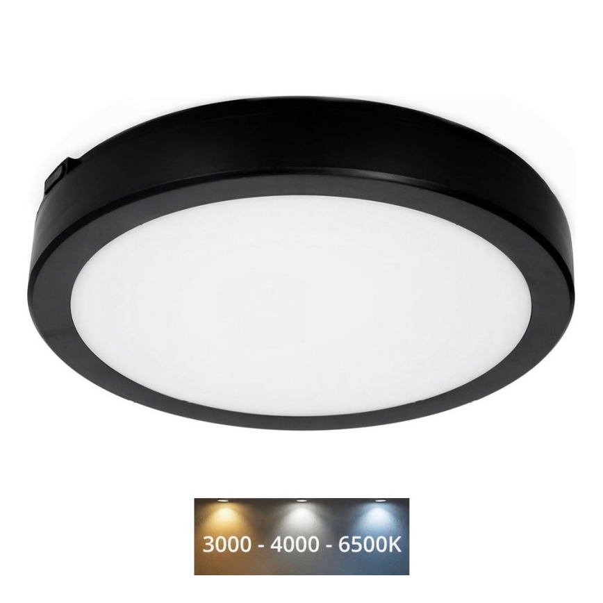 LED Плафон за баня NAIROS LED/18W/230V 3000/4000/6500K IP65 Ø 30 см черен