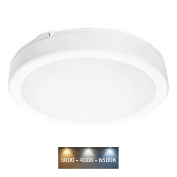 LED Плафон за баня NAIROS LED/24W/230V 3000/4000/6500K IP65 Ø 30 бял