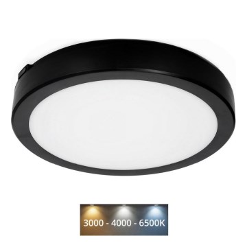 LED Плафон за баня NAIROS LED/24W/230V 3000/4000/6500K IP65 Ø 30 см черен