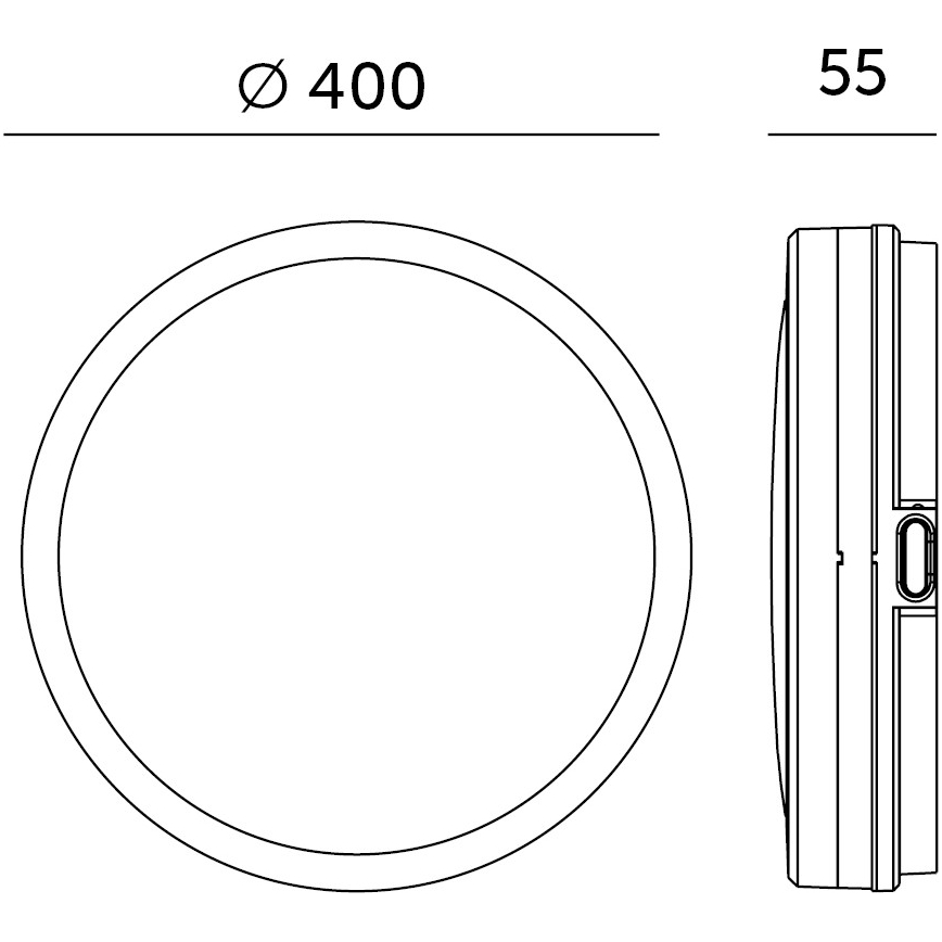 LED Плафон за баня NAIROS LED/36W/230V 3000/4000/6500K IP65 Ø 40 см бял