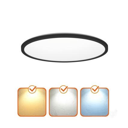 LED Плафон за баня NIVERA LED/12W/230V IP54 3000/4000/6000K Ø 22,5 см черен