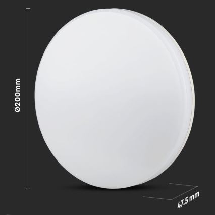 LED Плафон за баня SAMSUNG CHIP LED/15W/230V Ø 20см 3000K IP44