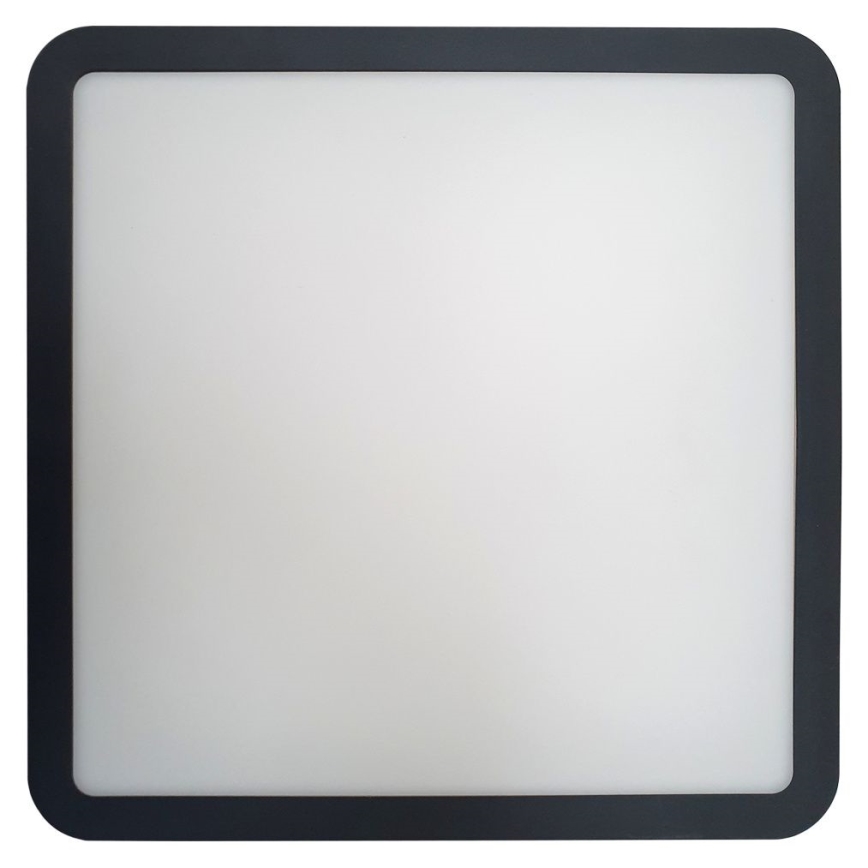 LED Плафон за баня със сензор ELLÉ LED/24W/230V 3000/4000/6500K 26x26 см IP54 антрацит