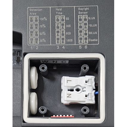 LED Плафон за баня със сензор ELLÉ LED/24W/230V 3000/4000/6500K 26x26 см IP54 антрацит