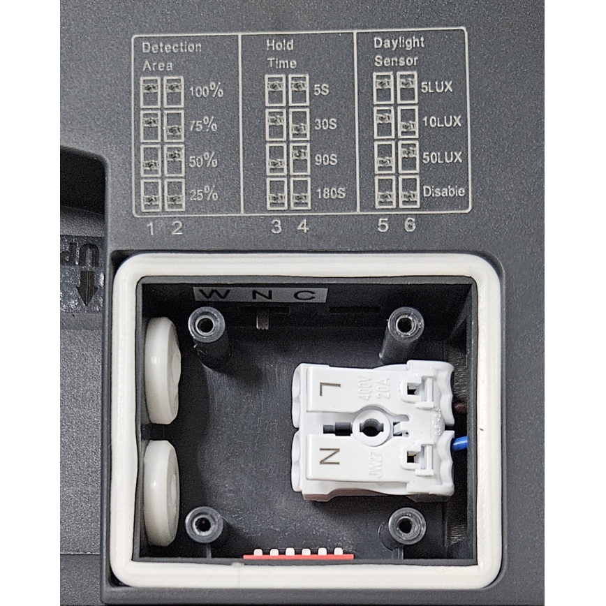 LED Плафон за баня със сензор ELLÉ LED/24W/230V 3000/4000/6500K 26x26 см IP54 антрацит
