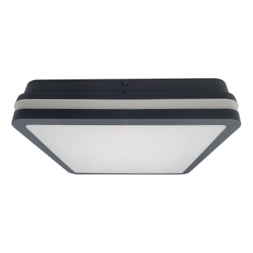 LED Плафон за баня със сензор ELLÉ LED/24W/230V 3000/4000/6500K 26x26 см IP54 антрацит
