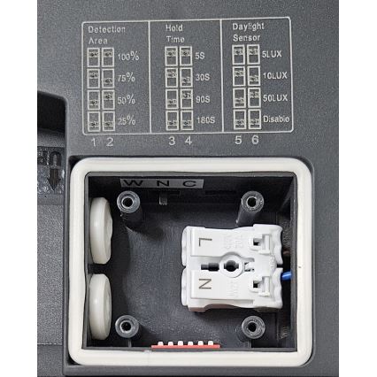 LED Плафон за баня със сензор ELLÉ LED/24W/230V 3000/4000/6500K Ø 26 см IP54 антрацит