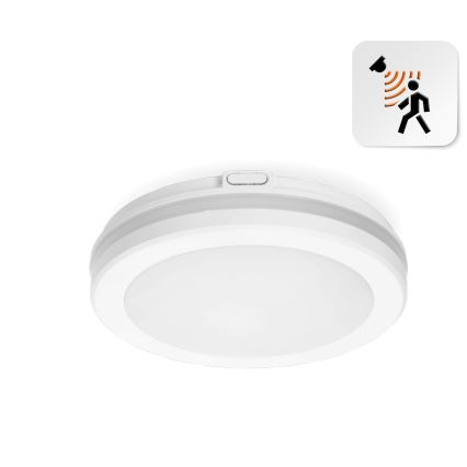 LED Плафон за баня със сензор LED/12W/230V 3000/4000/6500K IP65 Ø 20 см бял + дистанционно управление