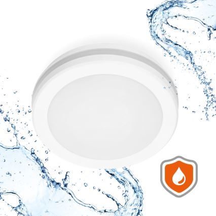 LED Плафон за баня със сензор LED/12W/230V 3000/4000/6500K IP65 Ø 20 см бял + дистанционно управление