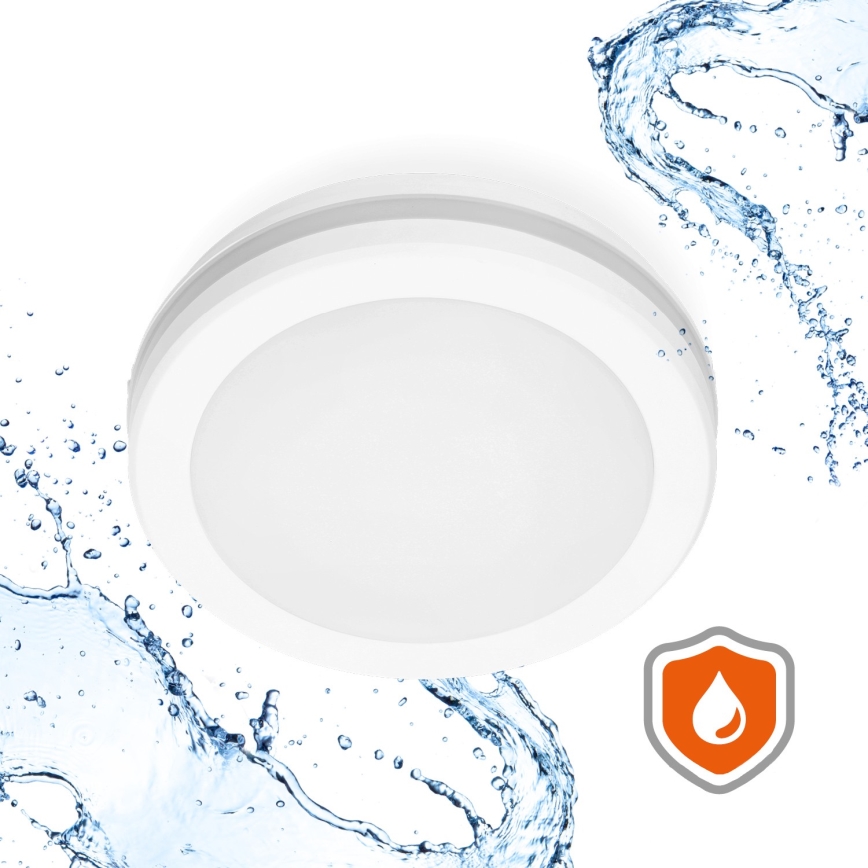 LED Плафон за баня със сензор LED/12W/230V 3000/4000/6500K IP65 Ø 20 см бял + дистанционно управление