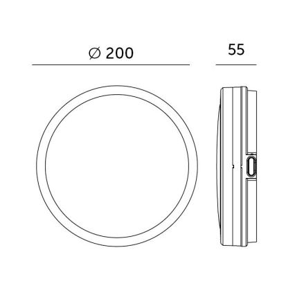 LED Плафон за баня със сензор LED/12W/230V 3000/4000/6500K IP65 Ø 20 см бял + дистанционно управление