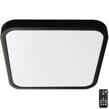 LED Плафон за баня със сензор LED/18W/230V 4000K IP44 29,5x29,5 см черен + дистанционно управление