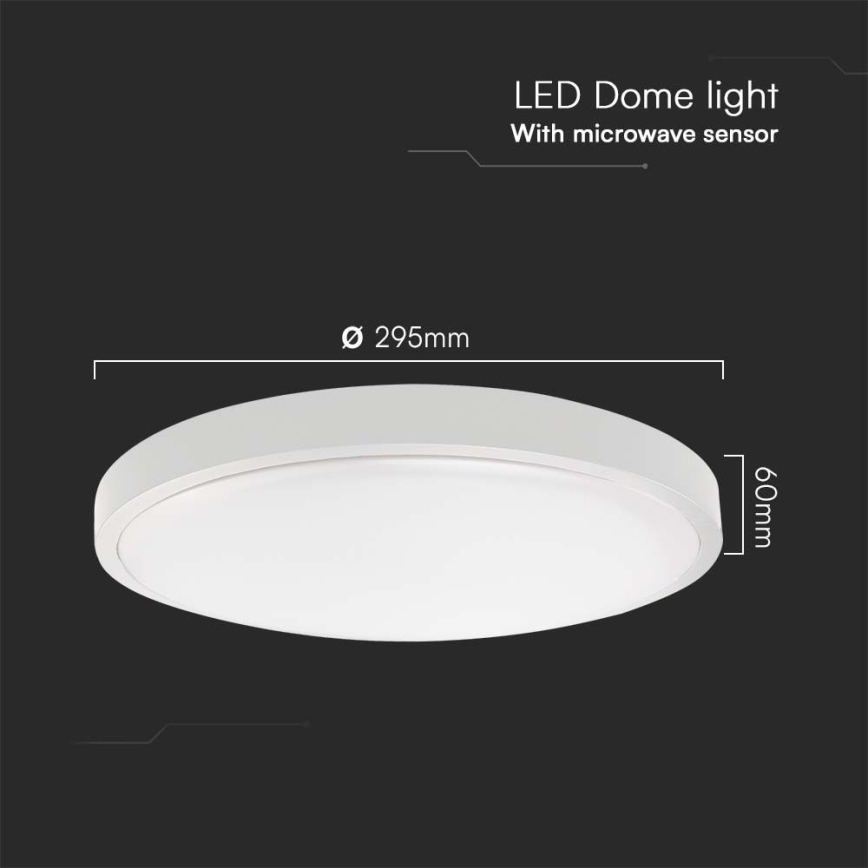 LED Плафон за баня със сензор LED/18W/230V 4000K IP44 бял + дистанционно управление