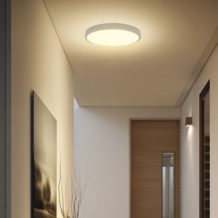 LED Плафон за баня със сензор SAMSUNG CHIP LED/18W/230V IP44 6500K Ø 29 см бял + дистанционно управление