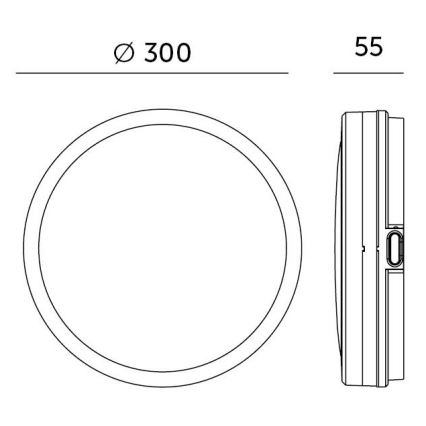 LED Плафон за баня със сензор LED/18W/230V 3000/4000/6500K IP65 Ø 30 см бял + дистанционно управление